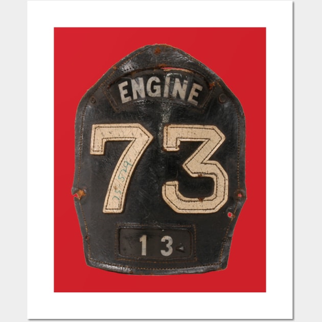 Helmet Frontpiece Philadelphia Fire Dept. Engine Co. 73 Wall Art by Husky's Discount Ninja Emporium